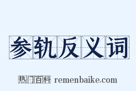 参轨反义词是什么意思的图片